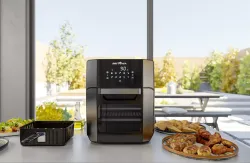 Modelo recente de airfryer Britânia com visual contemporâneo Modelo recente de airfryer Britânia com visual contemporâneo