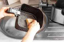 Ilustração detalhada das partes sensíveis da airfryer Ilustração detalhada das partes sensíveis da airfryer