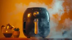 Problema comum de fumaça na airfryer Problema comum de fumaça na airfryer