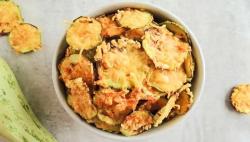 Chips de Abobrinha Temperada na Airfryer | Petisco Fit