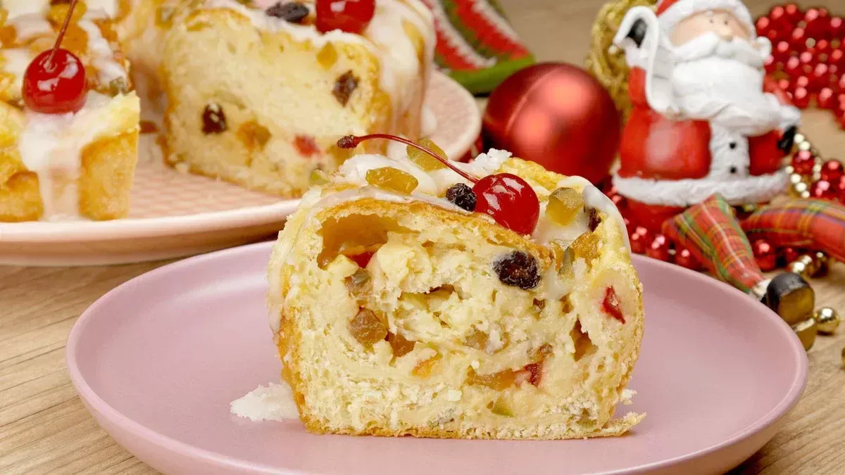 Rosca de Natal com Frutas Cristalizadas | Tradição Festiva