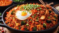 Arroz de Gochujang Picante | Prato Coreano Autêntico