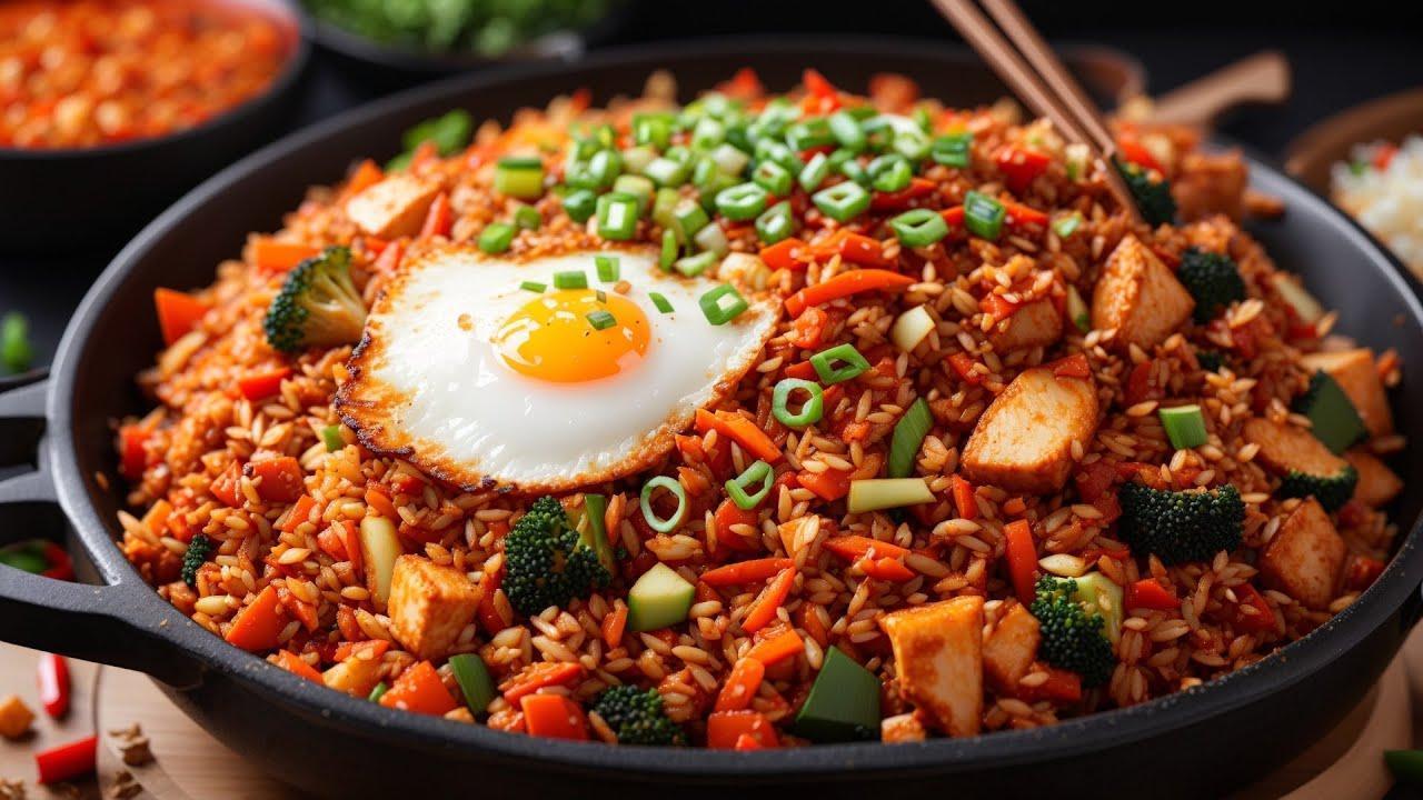 Arroz de Gochujang Picante | Prato Coreano Autêntico