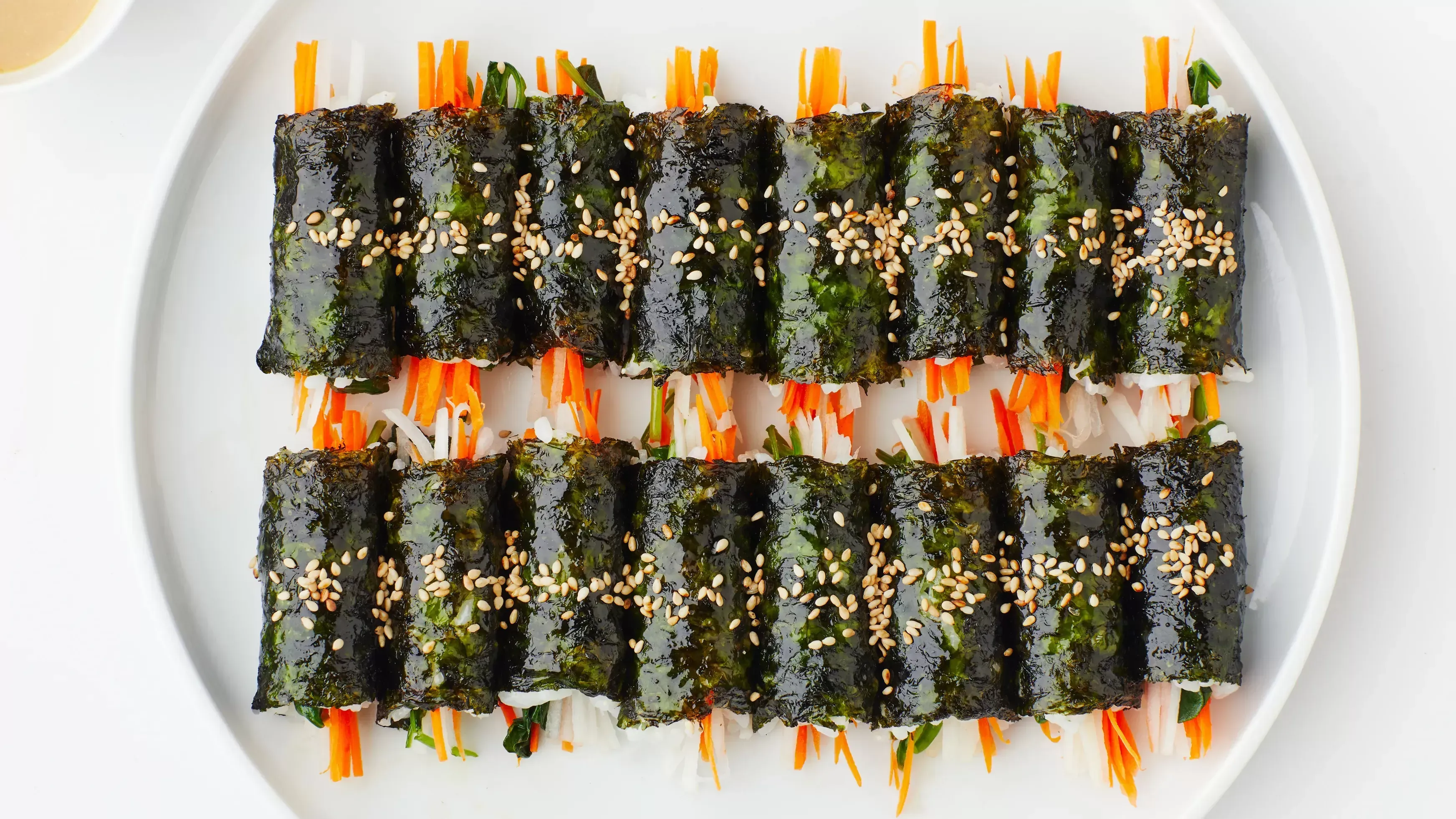 Mini Kimbap Coreano | Sushi Colorido Vegetariano