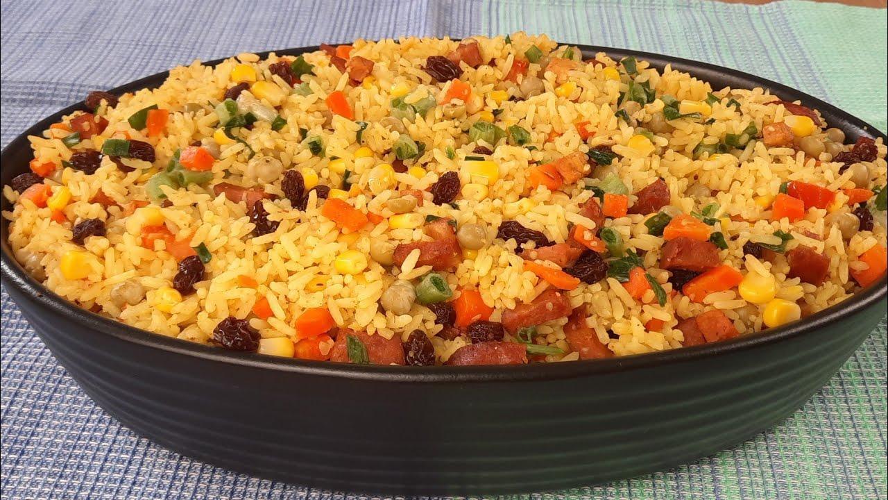 Arroz de Festa com Passas e Milho | Acompanhamento Natalino