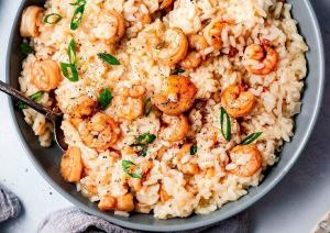 Receita de Arroz Cremoso de Camarão | Prato Especial de Frutos do Mar