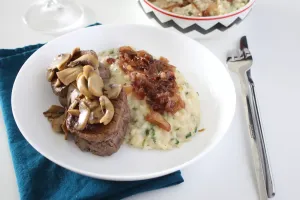 Receita de Risoni de Gorgonzola | Cebola Caramelizada Especial