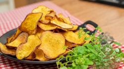 Batata Doce Chips na Airfryer Batata Doce Chips na Airfryer